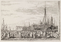 KG 00313
<br/>
Veduta: Markt op het Piazzetta San Marco
<br/>
<em>Canal, Antonio (Canaletto) (1697 - 1768)</em>